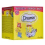 Kassimaiused Dreamies Juust, Kana, Lõhe assortii 12×60 g — lihased tahked snäkid, Valk 31%, Rasv 21%