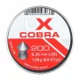 Õhupüssikuulid UMAREX Pointed Ribbed Shot Cobra 6,35 mm, 1,56 g, hõbedane, 200 tk