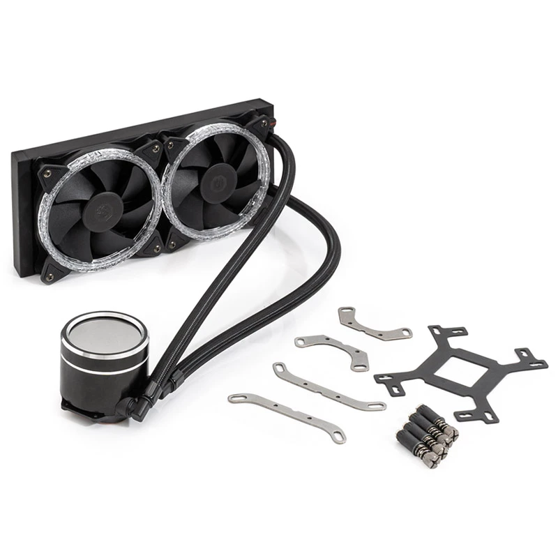Kõik-ühes vedelikjahutus BitsPower Cyclops 240 — Must/Hõbedane, 240 mm radiaator