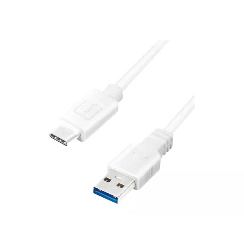 USB-kaabel LogiLink CU0174 USB 3.2 Gen 1 1m USB A USB C valge