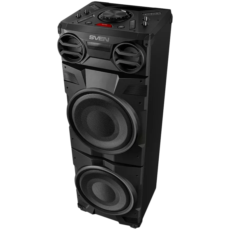 Kõlar SVEN PS-1900, must (1000W, TWS, Bluetooth, FM, USB, LED-ekraan, toitevõrgust)