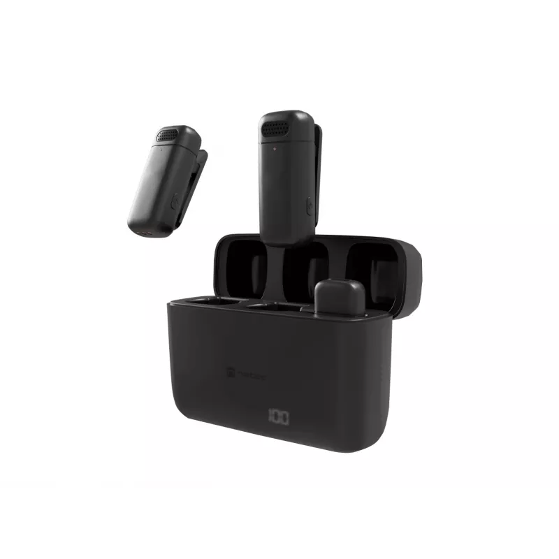 NATEC Hopper Black Lavalier-/Rinnamikrofon