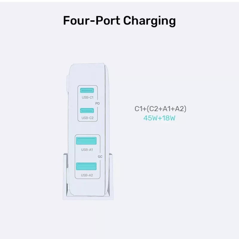 Mobiilseadme laadija UNITEK P1228ABK01-EU universaalne must vahelduvvool kiirlaadimine