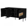 Kummut cama meble INSERTO 3D 143,5×40×80 cm must LED-valgustusega, puitlaastplaat, 16 mm raam