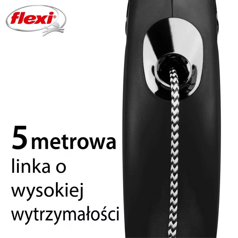 Flexi New CLASSIC 5 m must koera automaatjalutusrihm