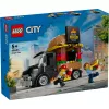 LEGO City Burgeri Veoauto Mänguauto 5+ Aastastele Poistele ja Tüdrukutele, Sõiduki Ehituskomplekt Köögimänguasjaga Müüja Minifiguuri ja Tarvikutega