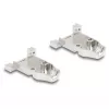 Kaablikaitse DELOCK D-Sub korpus 9-kontaktilisele isas-/emaspistikule tõmbetugevdusega, hõbedane, plast, 31,6×46,2×15,6 mm