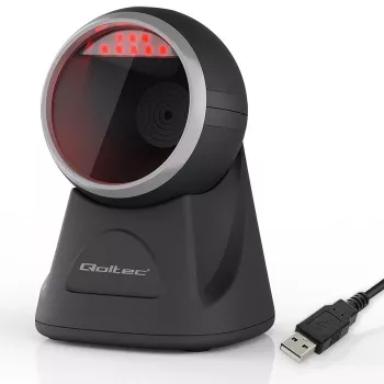 Qoltec Lauaskanner 1D- ja QR-2D-vöötkoodide jaoks, must