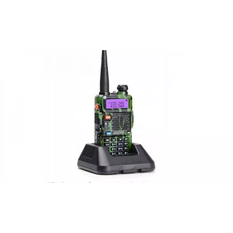 Kaasaskantav kahesuunaline raadio Baofeng UV-5R 5W HT Camo – kaheribaline FM, 5 W, 1800 mAh aku