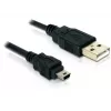 USB-kaabel DeLOCK 82252 USB 2.0 1,5 m USB A Mini-USB B Must