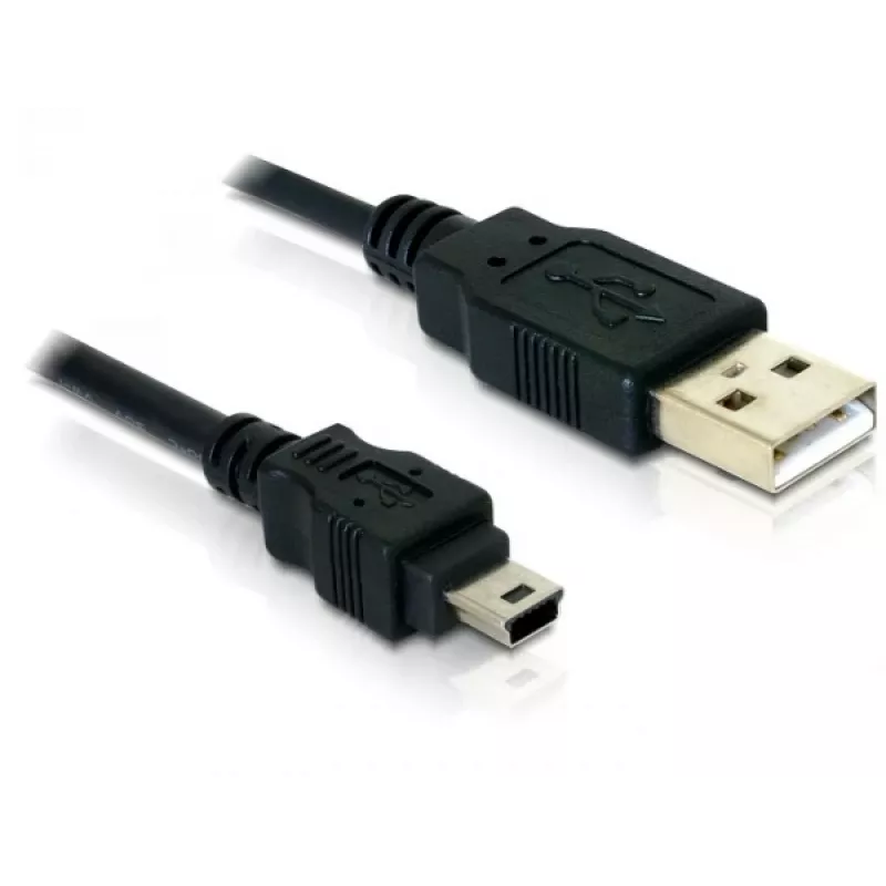 USB-kaabel DeLOCK 82252 USB 2.0 1,5 m USB A Mini-USB B Must
