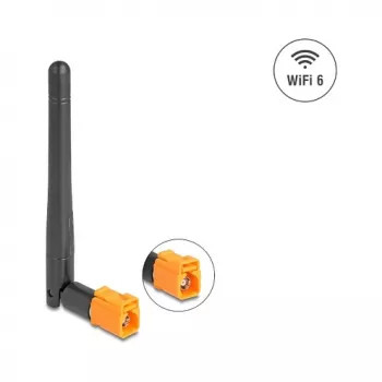 Mitmesuunaline WiFi 6 antenn DELOCK FAKRA M 2,4/5 GHz 2,5–3,0 dBi kaldenurgaga must