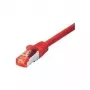 Tecline - patch-kaabel - RJ-45 (M) - RJ-45 (M) - 1,5 m - SFTP, PiMF - CAT 6 - halogeenivaba, Snagless - punane (715015R)