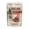 SHELMA kalkuni, pardi, kana ja veiselihaga kastmes – märg kassitoit – 12x85g