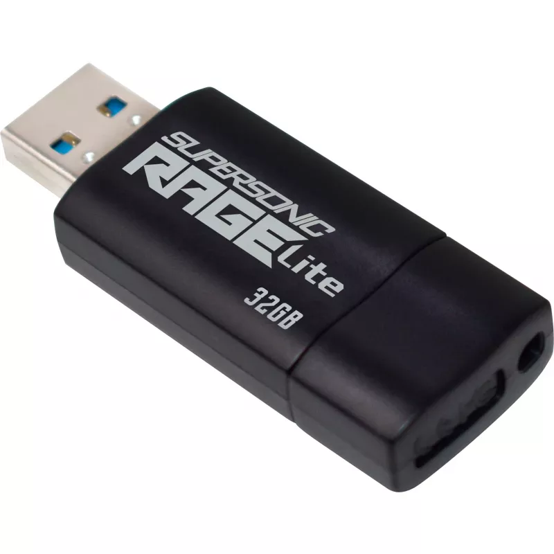 Patriot Memory Supersonic Rage Lite USB-mälupulk 32 GB USB Type-A 3.2 Gen 1 (3.1 Gen 1) Must, Sinine