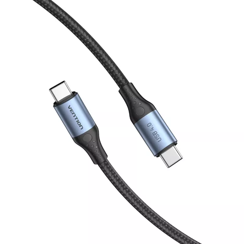 Vention USB4 Gen 3x2 USB-C to USB-C kaabel 1 m, 5A, alumiiniumsulam, puuvillpõiming