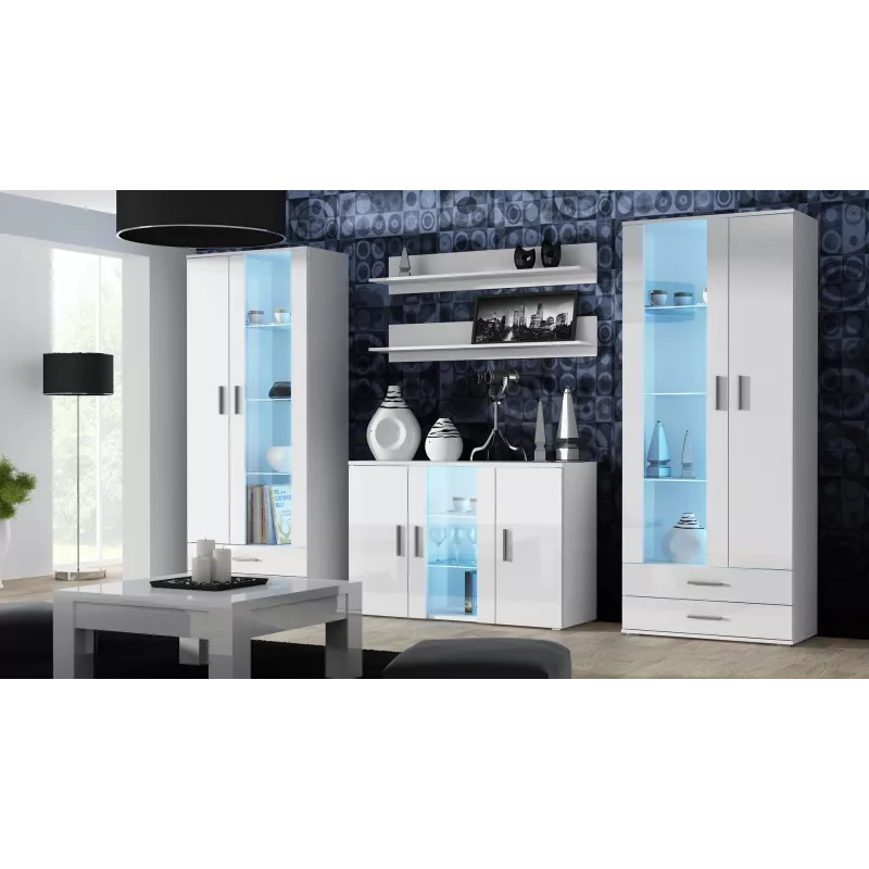 Cama Kummut 120 cm SOHO S7 valge/valge läikiv