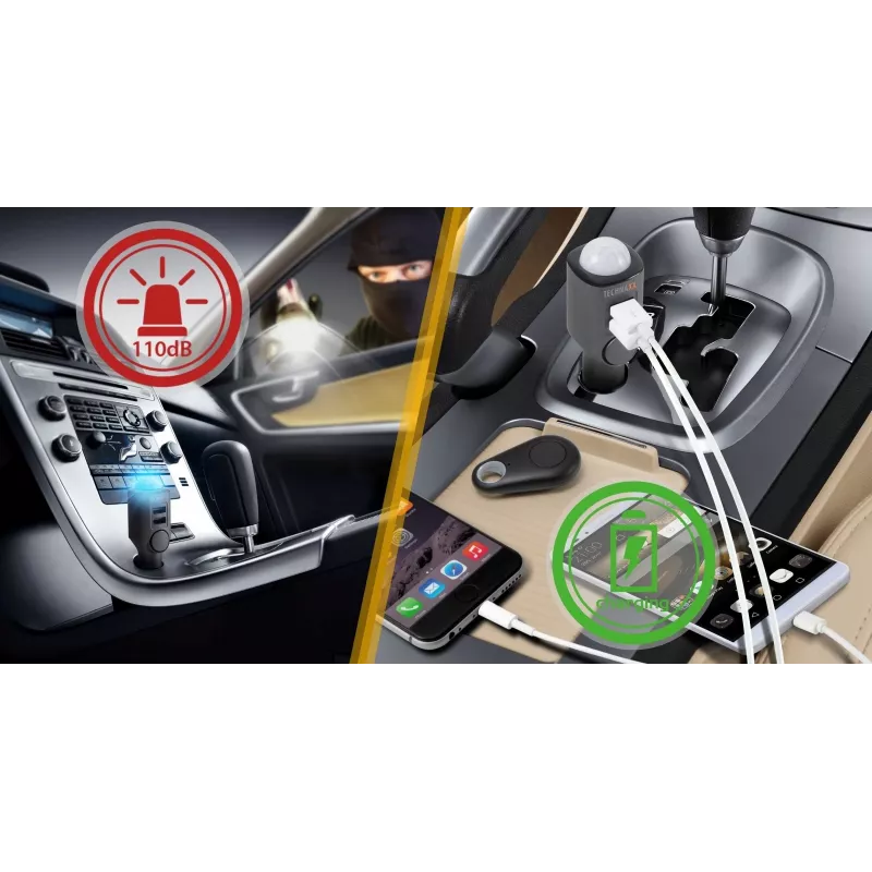 Mobiilseadme laadija Technaxx 4743 Universal Must Sigaretisüütaja Auto