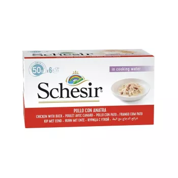 SCHESIR Kana-filee pardiga puljongis - märg kassitoit - 6x50g
