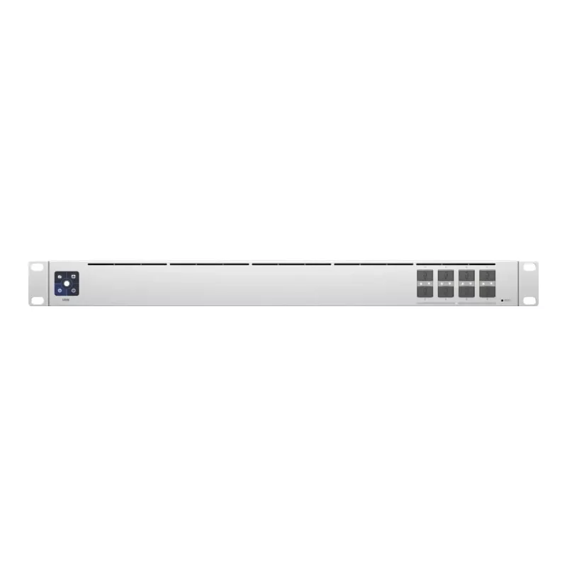 Hallatav L2 võrgulüliti UBIQUITI USW-Aggregation — 8 SFP+ pesa, 10G tugi, ventilaatorita, 1U riiulisse, hõbedane