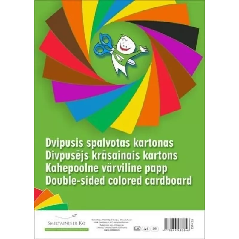Papp SMLT A4 190 g/m² kahepoolne värv, pakk printimiseks ja meisterdamiseks