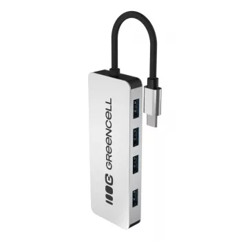 USB-jaotur roheline Cell HUB-GC-C4A — 4-pordiline USB-C 3.0 jaotur