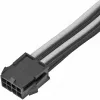 Toitepikenduskaabel SILVERSTONE PP07E 8‑kontaktiline PCIe 30 cm (must/valge)