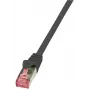 Logilink PrimeLine - paigakaabel - RJ-45 (M) - RJ-45 (M) - 1 m - SFTP, PiMF - CAT 6 - sile, halogeenivaba - Must (CQ2033S)
