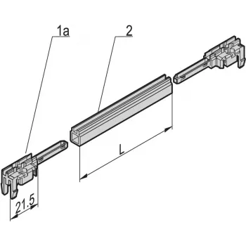 SCHROFF Juhtsiini tüüpi tarvik, PC, 280 mm (24568-381)
