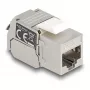 DeLOCK'i RJ45 pesa keystone-moodul LSA-le Cat.6A LED-iga, hõbevalge