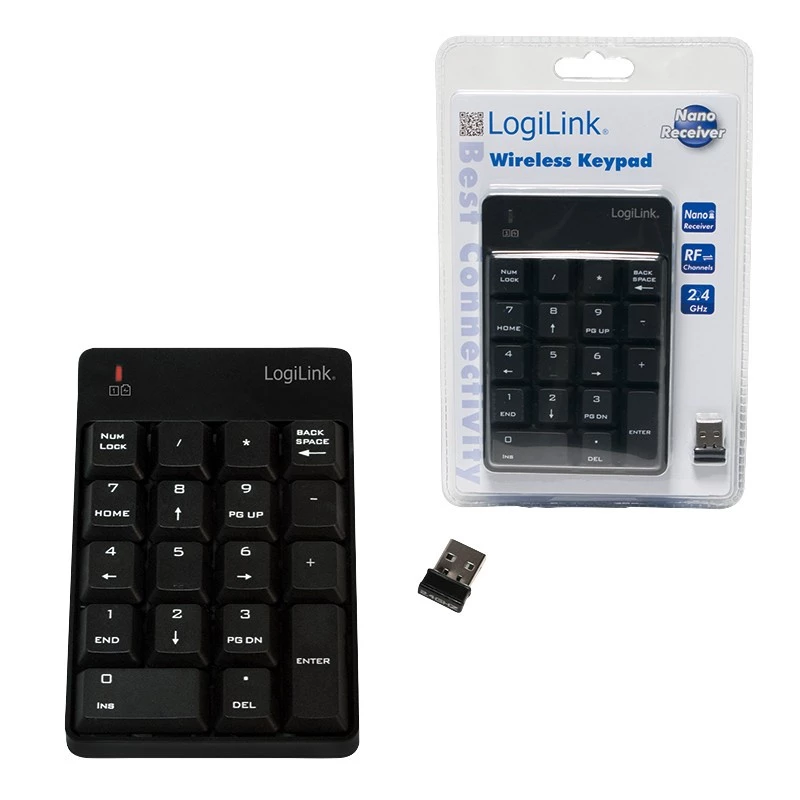 LogiLink ID0120 juhtmevaba numbriklaviatuur 18 klahviga