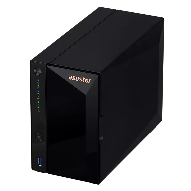 Asustor DRIVESTOR 2 Pro Gen2 AS3302T v2 NAS Realtek RTD1619B 2 GB DDR4 ADM Must