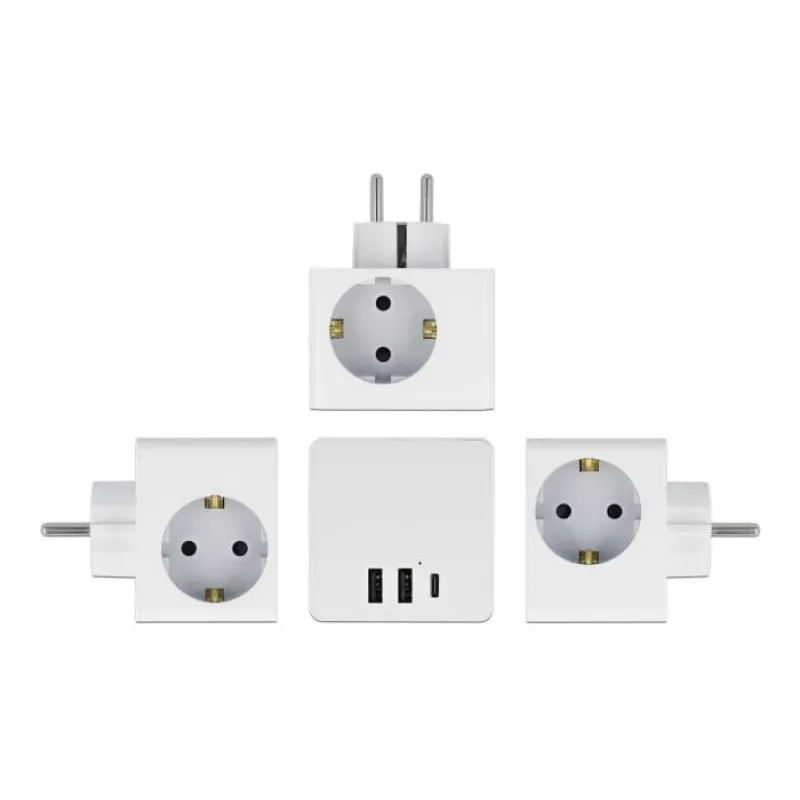 Toitepistiku adapter Type F DeLOCK 11496 2 USB-porti 5V 2.4A 3A