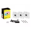 Corsair iCUE SP120 RGB ELITE Performance 120mm Valge PWM ARGB Case Fan Triple Pack