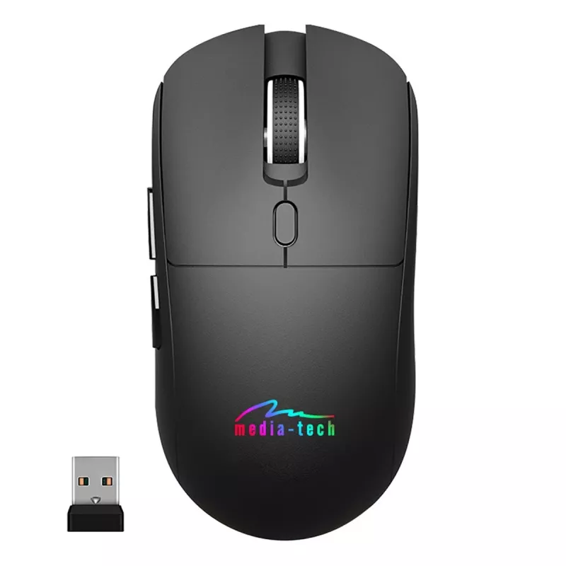 Juhtmeta hiir MEDIA-TECH MT1124 BT/RF Silent & Recharge — mõlemakäeline, 3200 DPI, Bluetooth + 2,4 GHz USB, 6 nuppu, laetav