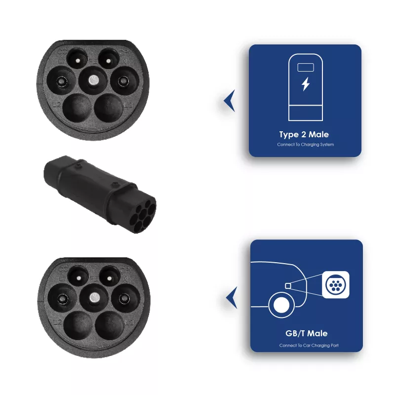 Akyga AK-SC-E10 elektriauto laadimisadapter Type 2 - GB/T 1-faasiline 32A