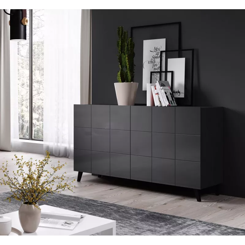 Cama Kummut 2D REJA grafiithall läikiv/grafiithall läikiv