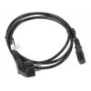 Toitekaabel LANBERG CA-C13C-11CC-0018-BK — 1,8 m, C13 pistik CEE7/7-le, nurga all C13