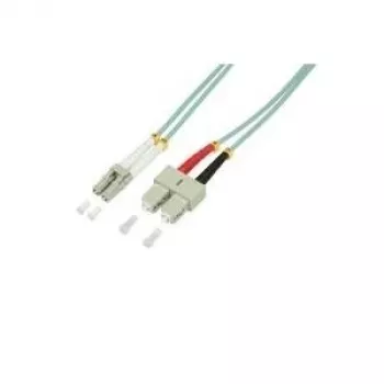 LogiLink - patch-kaabel - SC multi-mode (M) kuni LC Multi-Mode (M) - 2 m - fiiberoptiline - dupleks - 50/125 mikromeetrit - OM3 - halogeenivaba - akvamariin