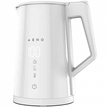 AENO Elektriline veekeetja EK8S Smart: 1850-2200W, 1,7L, Strix, topeltseinad, temperatuuri reguleerimine, soojashoidmise funktsioon, juhtimine Wi-Fi kaudu, LED-ekraan, mittekuumenev korpus, automaatne väljalülitus
