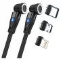 USB-kaabel RealPower MagneticCharge2 1m Must Kiirlaadimine Andmeedastus
