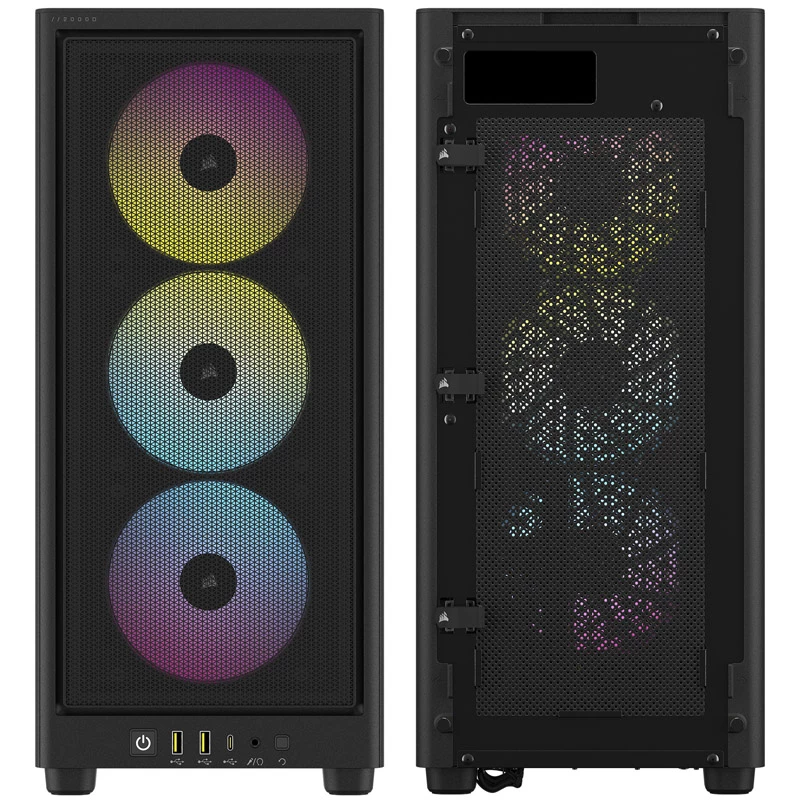 Corsair RGB AIRFLOW PC korpus 2000D must Mini-ITX toiteplokk kaasas Ei SFX