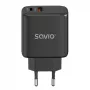 Välistingimustesse mõeldud laadija SAVIO LA-06/B USB USB-C 30W Power Delivery 1x USB-C Must, 5–20V, 3A/9V, 3A/5V, 3A/12V, 2,1A