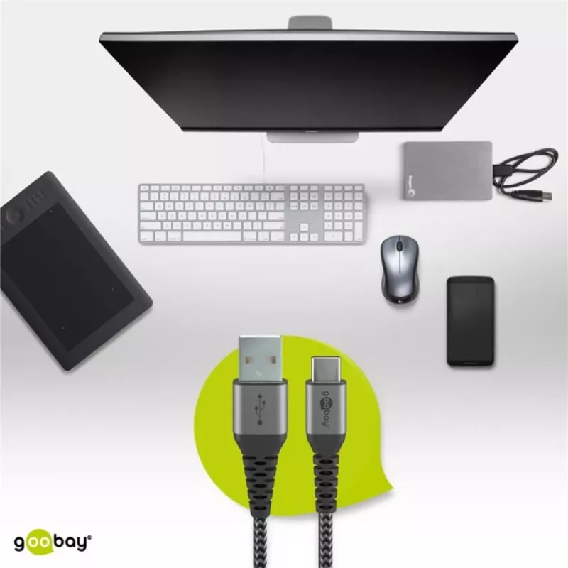 Goobay 49297 USB-kaabel must