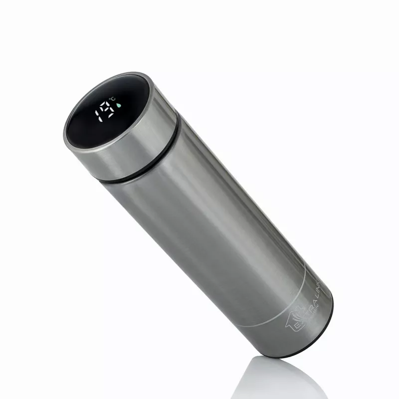 Extralink Smart Travel Mug Silver, termokruus LED-ekraaniga