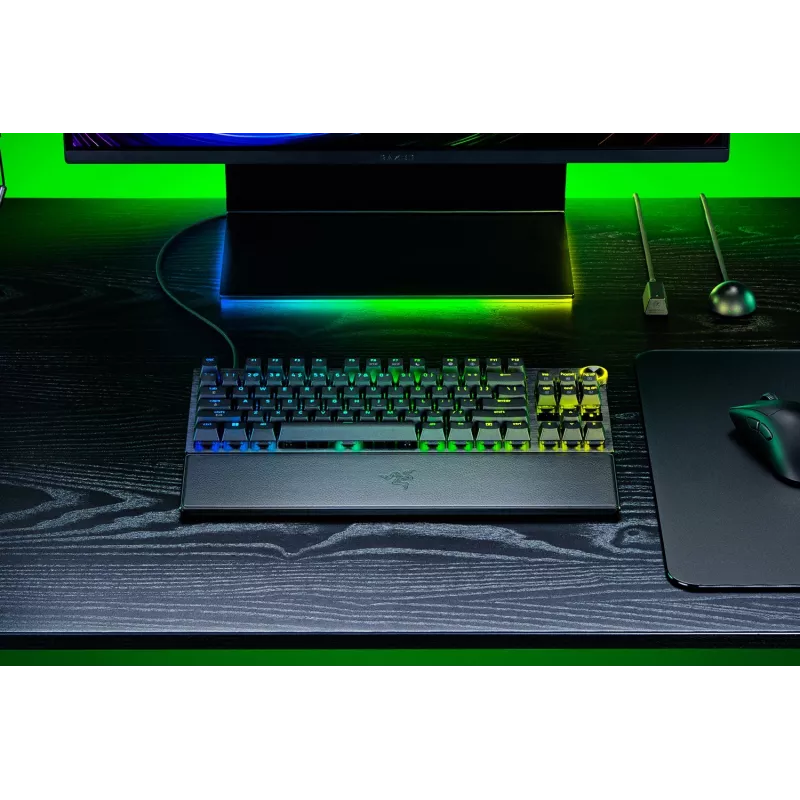 Razer Huntsman V3 Pro Tenkeyless 8KHz | Mänguklaviatuur | Juhtmega | USA | Must | USB Type-C | Razer Analog Optical Switch Gen-2