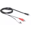 Audio kaabel 3.5mm/2 x RCA DeLOCK 84212