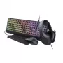 Trust GXT 792 QUADROX klaviatuur Hiir kaasas Mängimine USB QWERTY US English Must