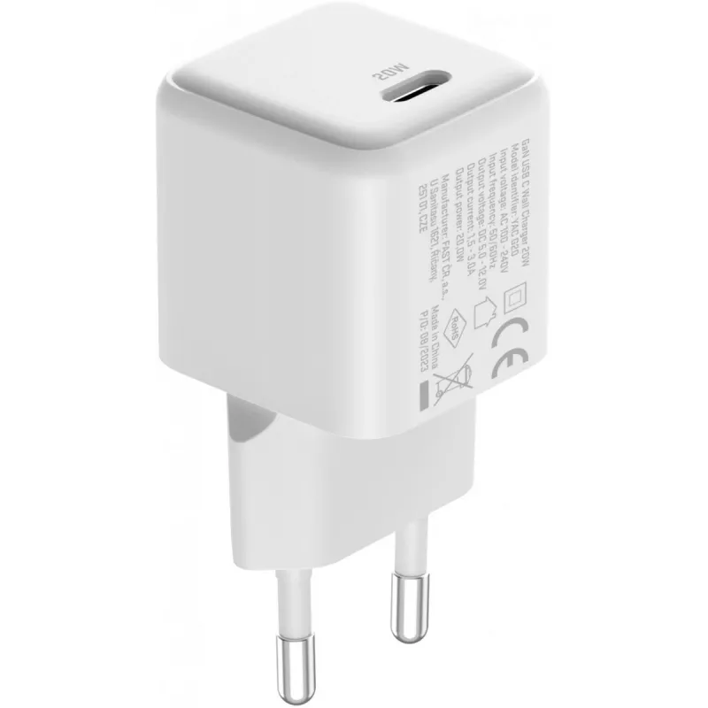 USB‑C seinakallur YENKEE YAC G20 20W 3A Power Delivery