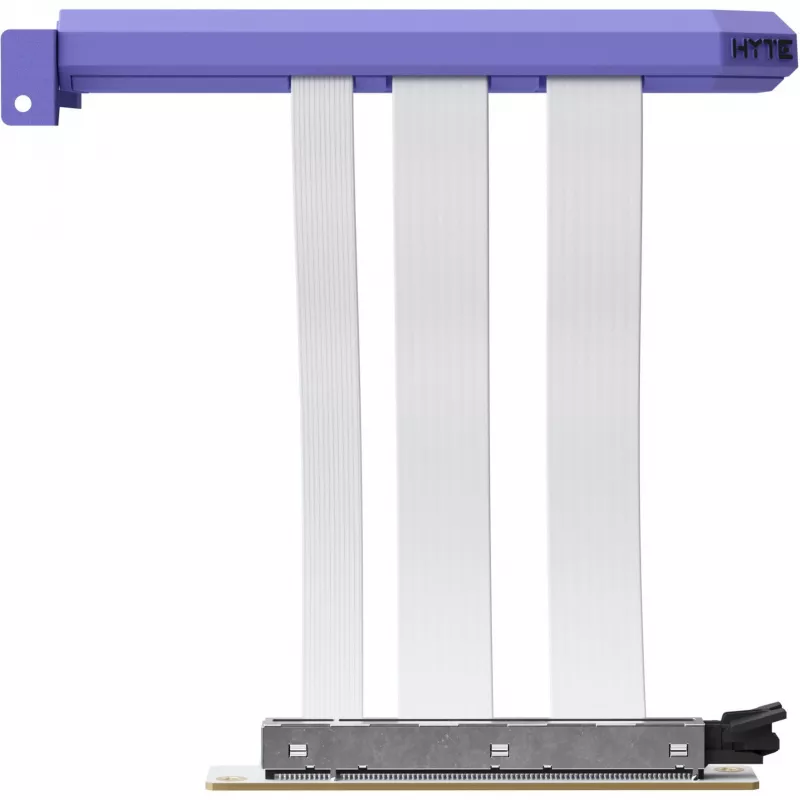 PCIe 5.0 Hyper Riser kaabel, HYTE, mudel ACC-HYTE-PCIE50-TM, 20 cm, lilla/valge